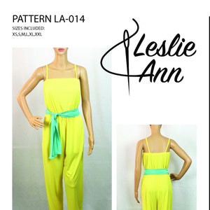 Women&#39;s Jumpsuit/Romper with elastic bandeau and waist PDF sewing pattern