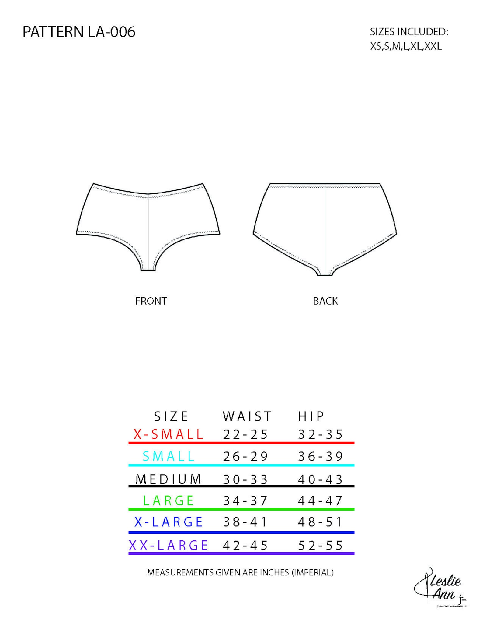 Womens Boy Cut Brief Underwear Sewing Pattern PDF - Etsy