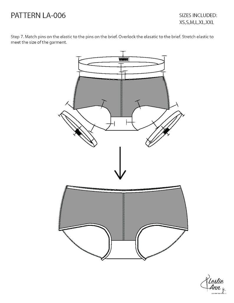 Womens Boy Cut Brief Underwear Sewing Pattern PDF Etsy