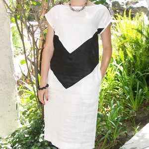 Womens Tunic/Sheath Chevron Dress Sewing Pattern PDF image 2