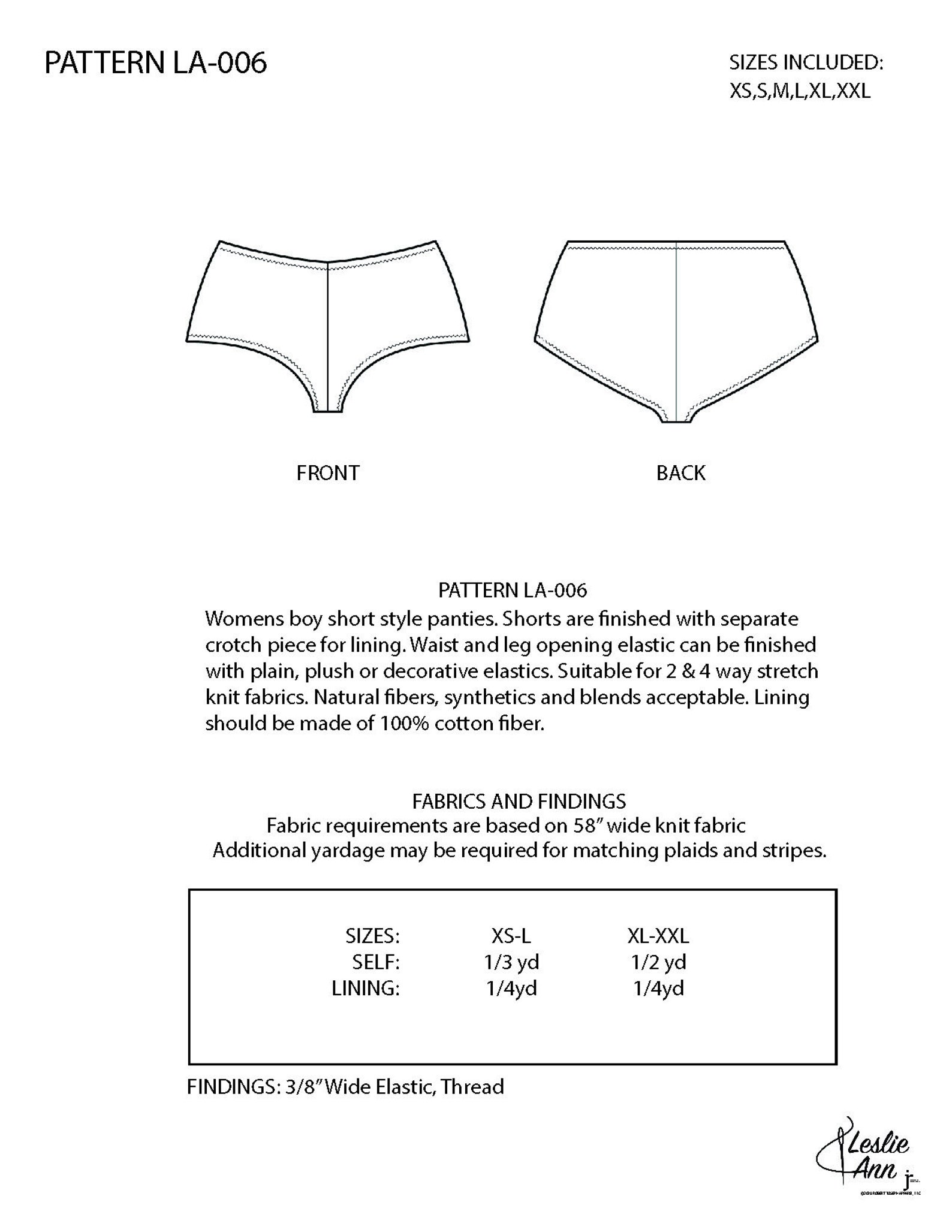 Womens Boy Cut Brief Underwear Sewing Pattern PDF - Etsy