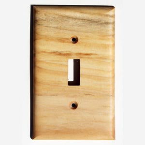 Tupelo Wood Switch Cover Plate for Wall Art Decor Interior Design Ideas for Home Value Added Custom Natural Wood Switch Plate Cover Unique