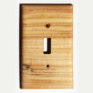 Tupelo Wood Switch Cover Plate for Wall Art Decor Interior Design Ideas for Home Value Added Custom Natural Wood Switch Plate Cover Unique