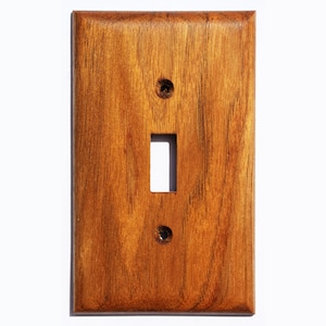 Butternut Light Switch Cover Plate for Wall Art Nouveau Toggle Switch Plate Interior Design for Home Unique Natural Wood Switch Plate