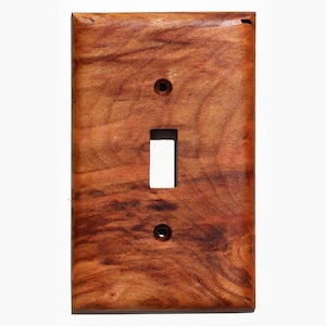 Cherry Light Switch Cover Plate for Wall Art Nouveau Interior Design Ideas for Home Decor Value Add Unique Natural Wood Switch Plate Cover