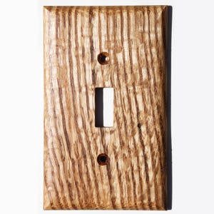 Quartersawn White Oak Toggle Switch Plate Extreme Grain
