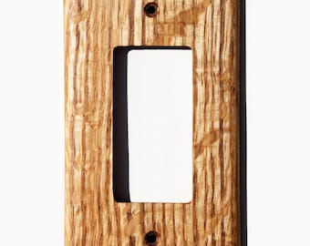 Quartersawn White Oak Rocker Light Switch Cover Extreme Grain