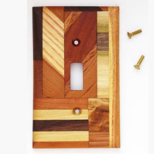 29 Piece Wood Designer Toggle Switch Cover / Wall Plate