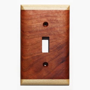 Cherry Light Switch Cover Plate for Wall Art Nouveau Interior Design Ideas for Home Decor Value Add Unique Natural Wood Switch Plate Cover