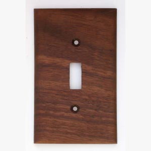 Black Walnut Light Switch Cover, Wall Plate, Outlet, Duplex