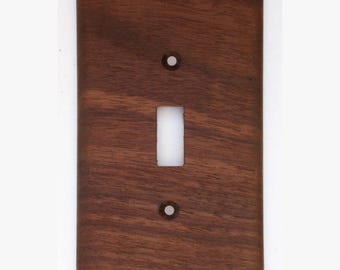 Black Walnut Light Switch Cover, Wall Plate, Outlet, Duplex