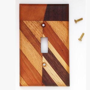 17 Piece Wood Designer Toggle Switch Cover / Wall Plate