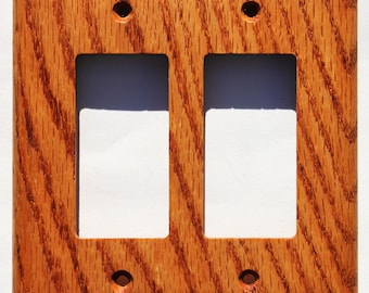 Red Oak Double Rocker Cover Vertical Grain