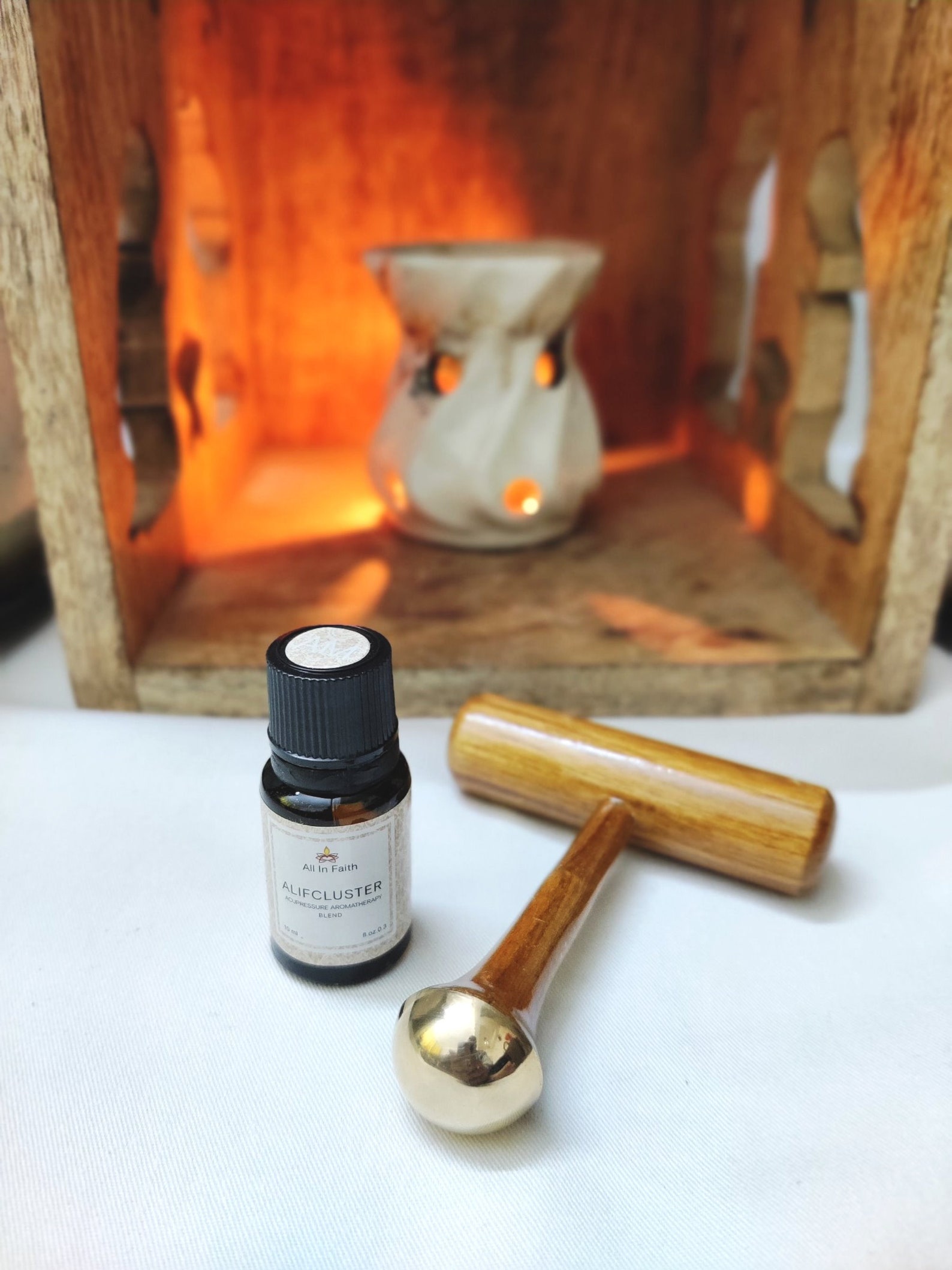 Kansa Ayurveda Wand T Marma Wands Massager With Free 10 ML 100 Pure Alif Luster Aroma Therapy