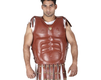 Medieval Greek Roman Muscle Armor Cuirass Roman Costume Body Armor Breastplate Role-Playing Cosplay LARP SCA Events.