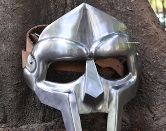 MF Doom Medieval Viking Helmet for Men's & Women's MF Doom Viking Silver Helmet for Halloween