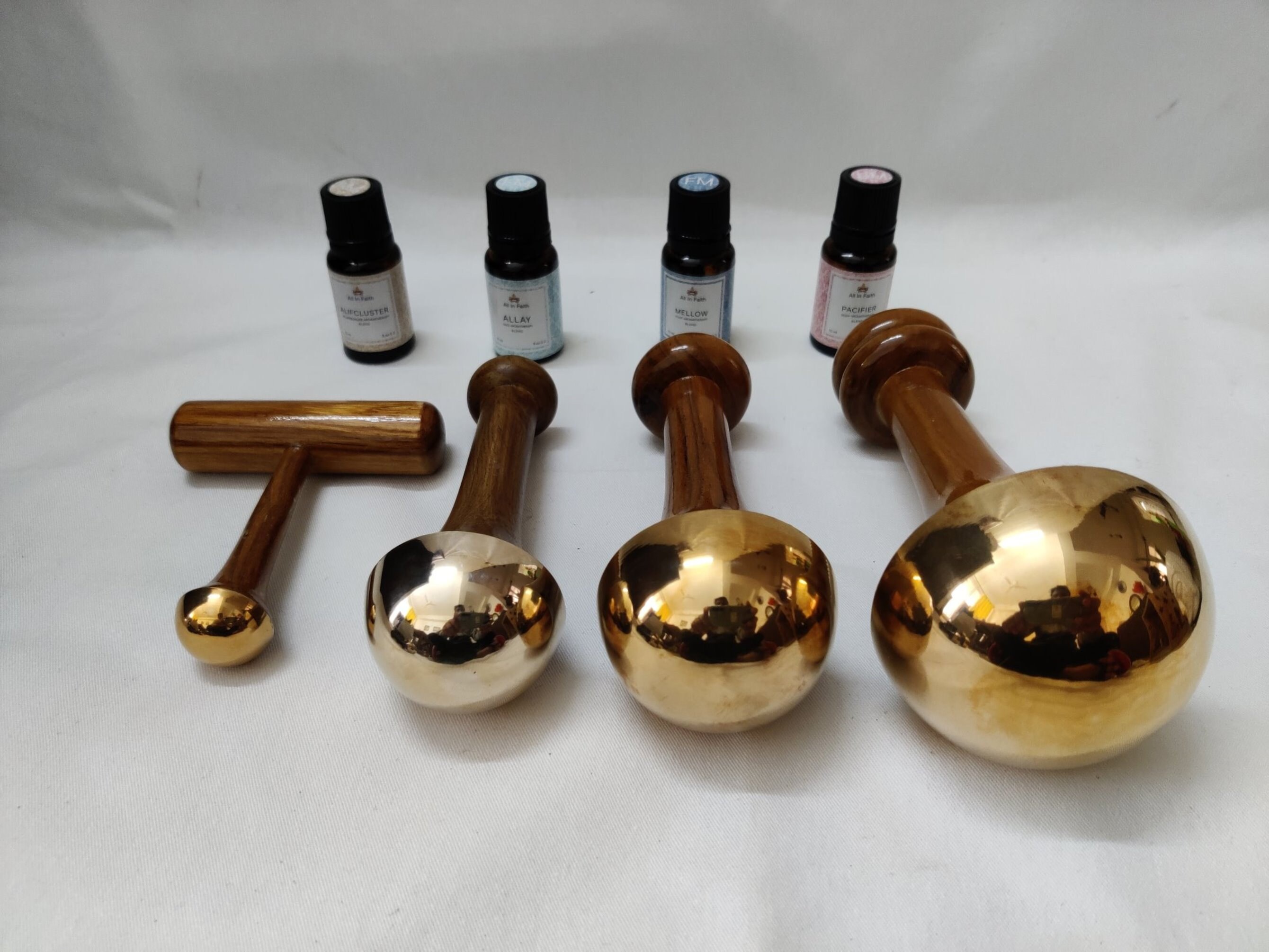 Kansa Ayurveda Wand Massager Wands Set of 4 With 100 Pure Etsy UK