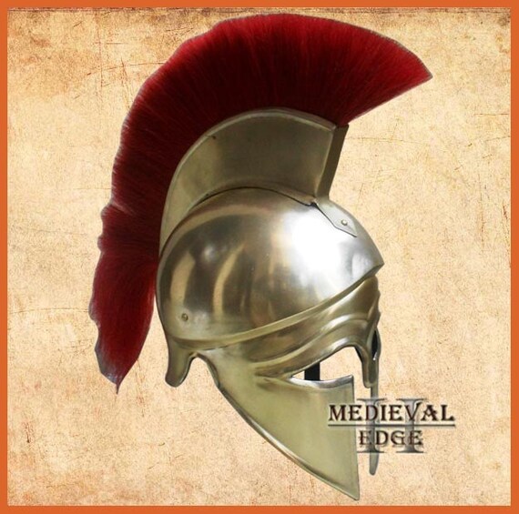 Greek Crest Helmet Corinthian Armour Helmet Steel Medieval Replica Greek helmet