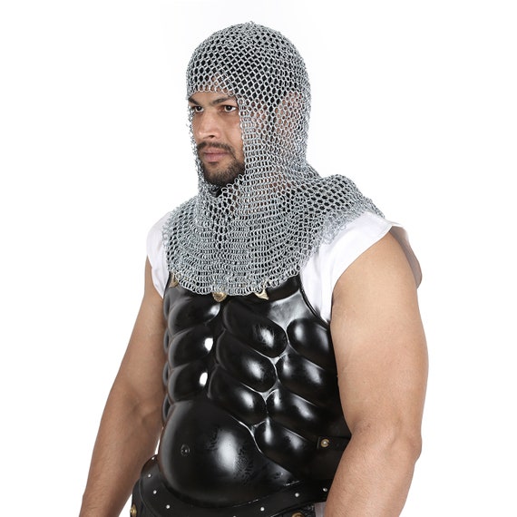 Chainmail Coif Armor Medieval Inspired Renaissanc… - image 2