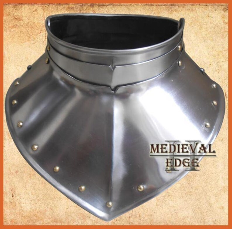 medieval gorget steel Armour larp sca reenactment