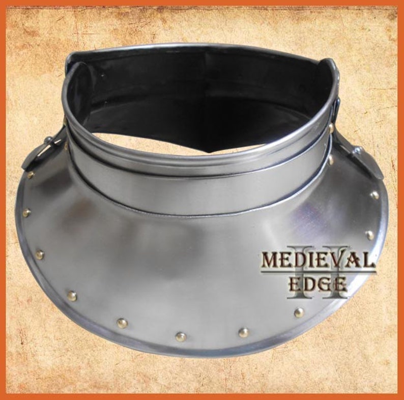 medieval gorget steel Armour larp sca reenactment