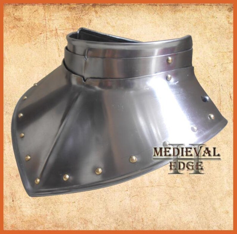 medieval gorget steel Armour larp sca reenactment