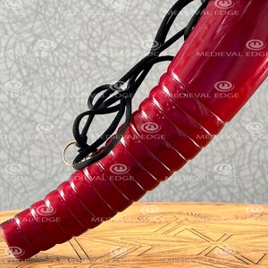 Medieval Battle Sound Viking Cattle Blowing Horn Novelty Red Color With Brass Finishing image 3