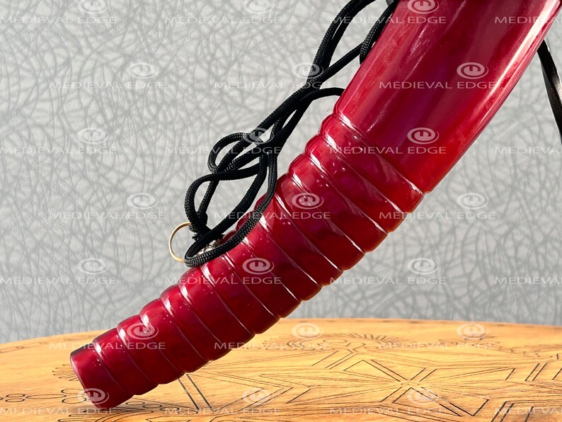 Medieval Battle Sound Viking Cattle Blowing Horn Novelty Red Color With Brass Finishing image 3