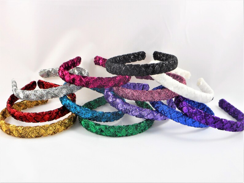 Glitter Headbands 12 Stunning Colors Etsy