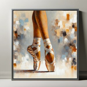 En Pointe, Digital Prints, AI Art, Download, Black Woman Portrait, Wall Art, Modern Wall Decor, African American, GPT4