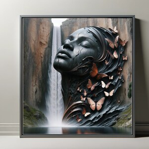 Rejuvenated, Digital Prints, AI Art, Download, Black Woman Portrait, Wall Art, Modern Wall Decor, African American, GPT4