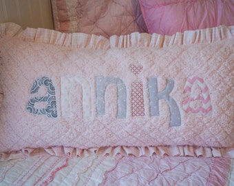 Ollie and Annie Collection - Name Pillow Letters PDF Pattern for Tutorial