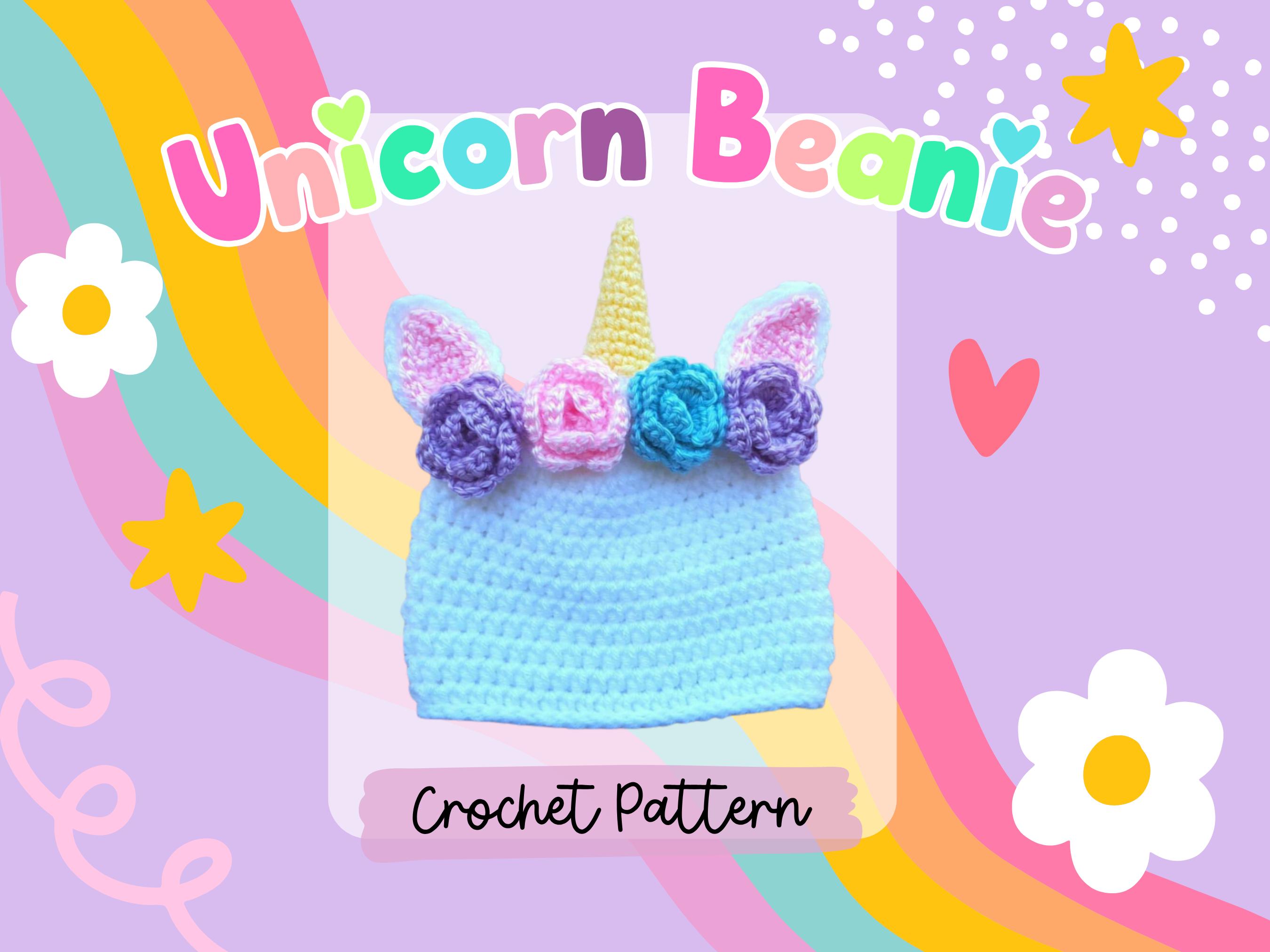 20 Unicorn Hat Crochet Patterns for Magical Hats in Baby, Kids, and Adult Sizes 14 Crochet Unicorn Hat