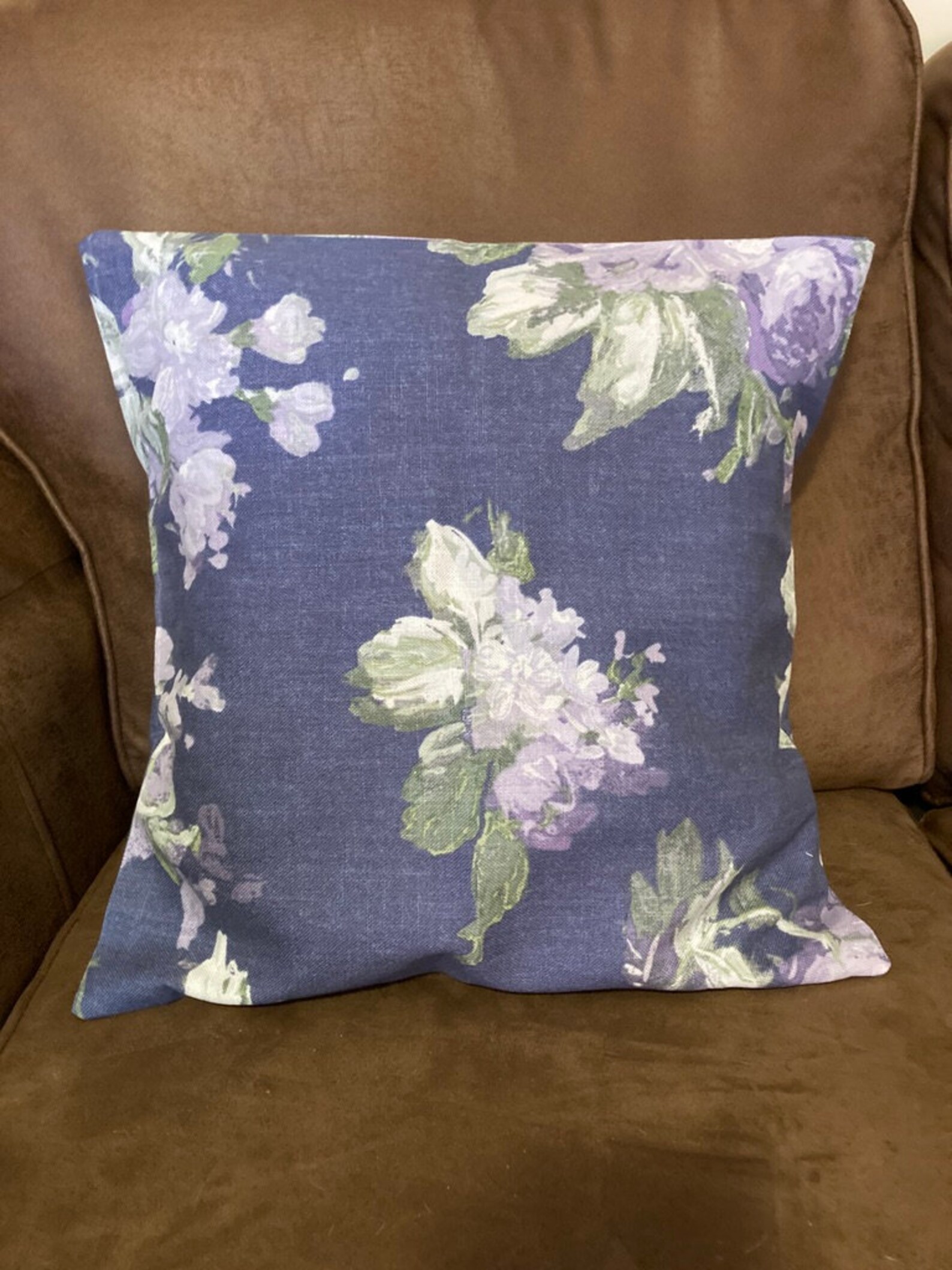 Laura Ashley Handmade Floral Cushion Sofa Cushion CoverBlue Etsy