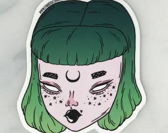 Witch Babe Sticker Large