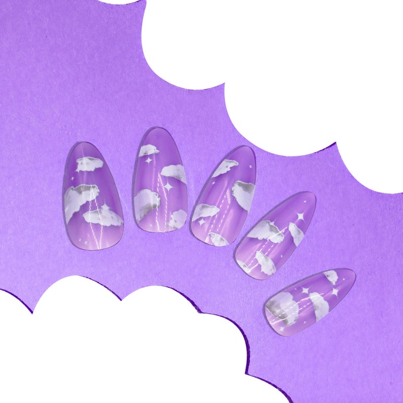 Lavender Jelly Cloud Press On Nails image 2