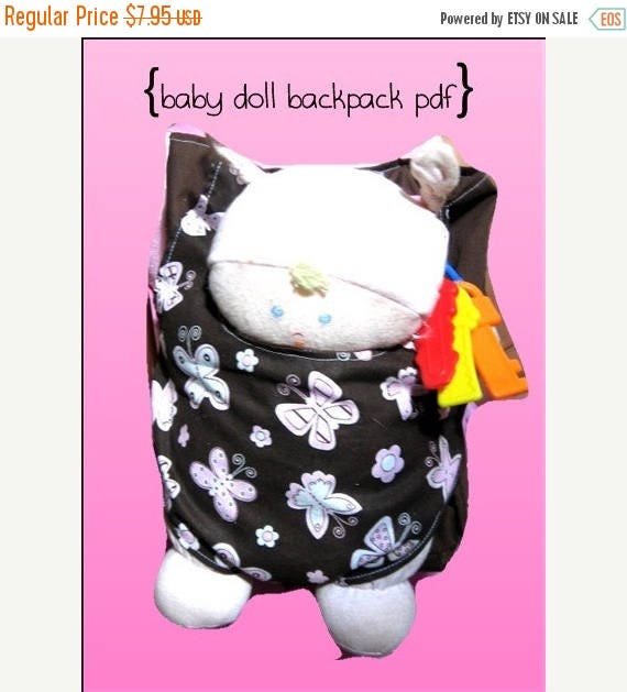 Baby Doll Backpack Carrier for American Girl Doll Bitty Baby Etsy