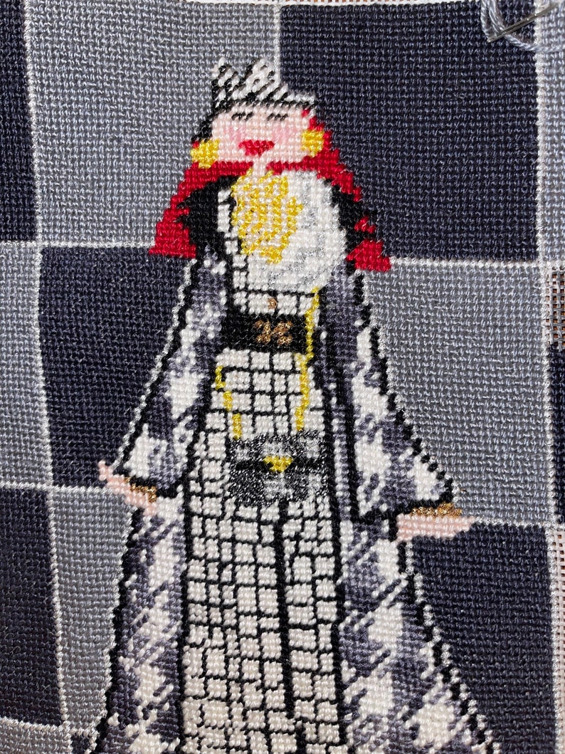 Chanel Girl Needlepoint Mono Deluxe Needlepoint Canvas Etsy