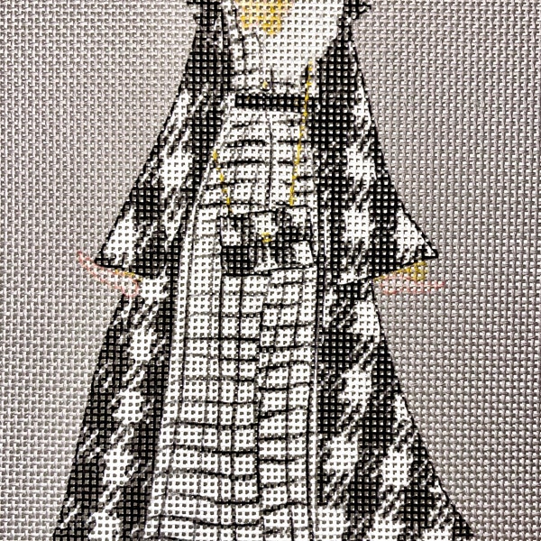 Chanel Girl Needlepoint, Mono Deluxe Needlepoint Canvas, Custom Needlepoint, Can be Personalized, Fashion Runway,