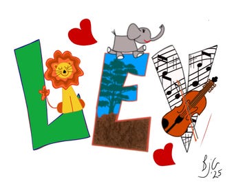 Personalized Needlepoint Canvas, Custom Alphabet Art, Children's Gift, Mono Canvas, Monogram,