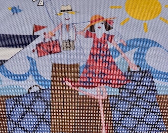 Love to cruise? Personalize your own needlepoint canvas, Mono Canvas,