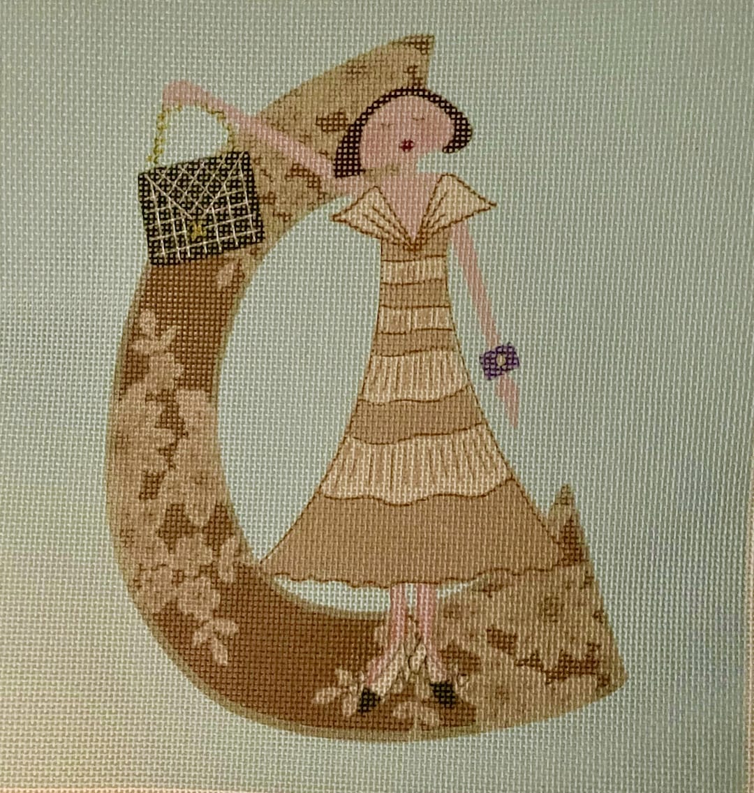 C is for Chanel Needlepoint, Mono Deluxe Needlepoint Canvas, Custom Art