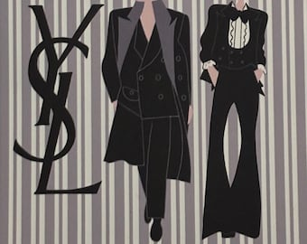 Fashion Runway Inspired Canvas, Custom Mono Deluxe