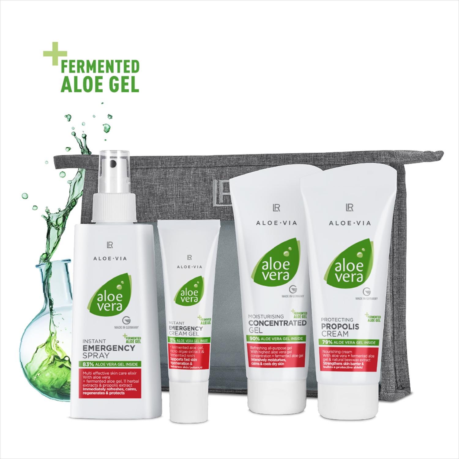 Fermented Aloe Vera Skin Care Set: Emergency Spray, Propolis Cream