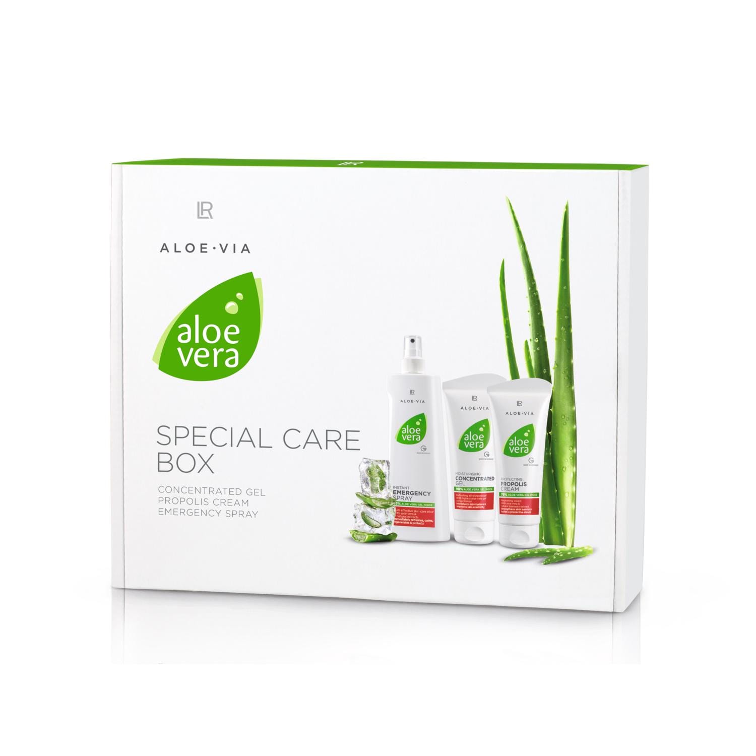 Aloe Vera Skin Soothing Set: Emergency Spray, Concentrate Gel, Propolis  Cream