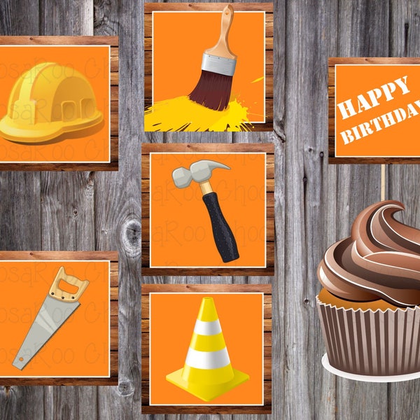 HOME DEPOT - TOOL Cupcake Toppers! Easy to Print!