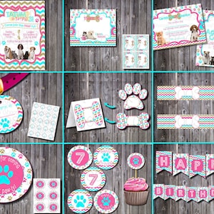 PUPPY KITTY PAW-ty - Pet Adoption Party - Printable Invitation & Decorations Package - Special Bundle Price!