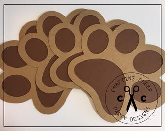 5" Paw Prints - Puppy Paw-ty Dog/Cat Paws - Set of 10 - Centerpiece/Party Favor/Birthday Decorations/Classroom/Wall Decor *Made to Order*