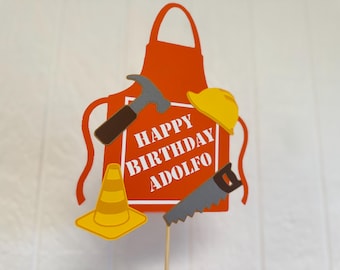HOME DEPOT Inspired CONSTRUCTION Party - Happy Birthday Cake Topper - *Made to Order*