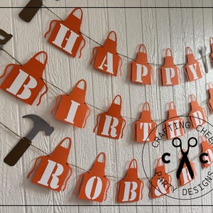 HOME DEPOT Inspired CONSTRUCTION Party - &quot;Happy Birthday&quot; Banner *Made to Order*